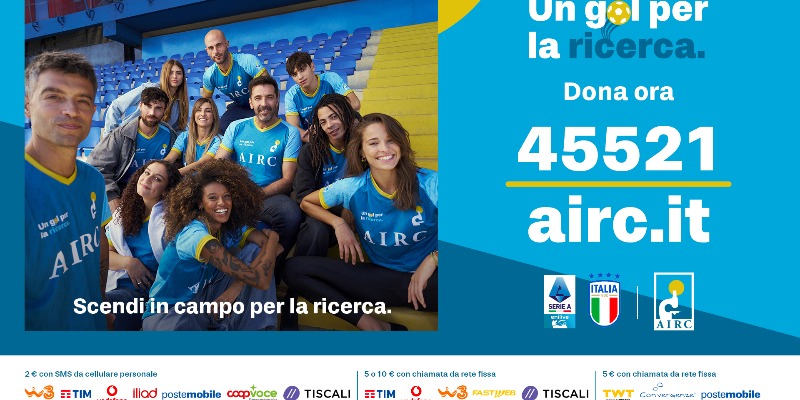 Il mondo del calcio in campo per la ricerca con Fondazione AIRC