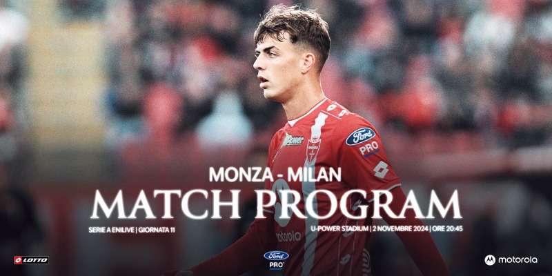 MONZA - MILAN: Match Program