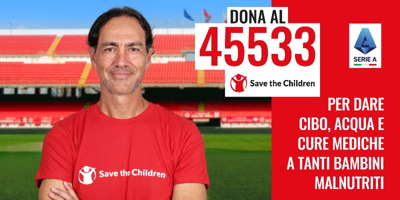 Gli allenatori della Serie A in campo per Save the Children